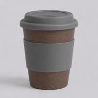 Стакан с силиконовой крышкой Cafe, серый