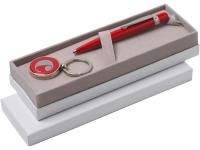 Набор Cacharel: шариковая ручка, брелок с флеш-картой USB 2. на 4 Гб, красный/серебристый , размер 4ГБ