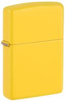 Зажигалка ZIPPO классическая с покрытием цвета подсолнуха | Classic Sunflower, латунь/сталь, желтая, глянцевая, 38x13x57 мм