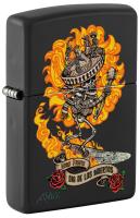 Зажигалка ZIPPO Rick Rietveld с покрытием Black Matte, латунь/сталь, черная, матовая, 38x13x57 мм