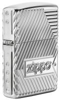 Зажигалка ZIPPO Armor® Заклепки с покрытием Глянцевый хром | Bolts Design High Polish Chrome, латунь/сталь, серебристая, 38x13x57 мм