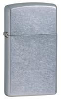Зажигалка ZIPPO Slim® с покрытием Street Chrome™, латунь/сталь, серебристая, матовая, 29x10x60 мм