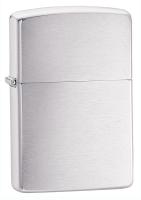 Зажигалка ZIPPO классическая с покрытием матовый хром | Classic Brushed Chrome, латунь/сталь, серебристая, матовая, 38x13x57 мм