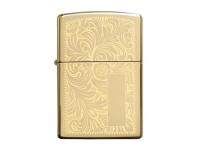 Зажигалка ZIPPO Venetian с покрытием High Polish Brass, латунь/сталь, золотистая, 38x13x57 мм