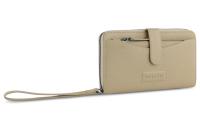 Кошелёк женский BUGATTI ЭЛЬЗА | ELSA с ключницей, с RFID, песочного цвета, кожа/полиэстер, 18,7х3х10 см