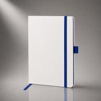 Блокнот ColorNote White, твердая обложка A5, 80 листов, белый с синим