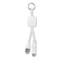 Брелок с usb проводом Key Ring C Белый