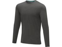 Ponoka мужская футболка из органического хлопка, длинный рукав, storm grey , размер 3XL