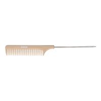 Расческа Dewal Beauty с металлическим хвостиком бежевая 22,0 см