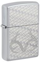 Зажигалка ZIPPO Олений рог и камуфляж с покрытием Глянцевый хром | Realtree Antler Design High Polish Chrome, латунь/сталь, серебристая, 38x13x57 мм