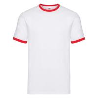 Футболка "Ringer T", белый с красным_S, 100% х/б, 160 г/м2