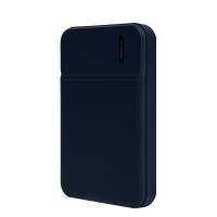Универсальный аккумулятор Flash 5 (5000 мАч) с подсветкой и soft touch, синий, 9,8х6.3х1,3 см