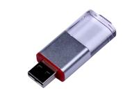 USB-флешка промо на 32 Гб прямоугольной формы, выдвижной механизм, красный , размер 32ГБ