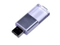 USB-флешка промо на 32 Гб прямоугольной формы, выдвижной механизм, белый , размер 32ГБ