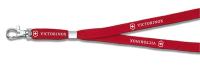 Шнурок на шею VICTORINOX, с карабином, красный, полиэстер / цинковый сплав