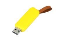 USB-флешка промо на 32 Гб прямоугольной формы, выдвижной механизм, желтый , размер 32ГБ