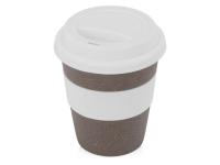 Стакан с силиконовой крышкой Cafe, белый