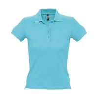 Поло "People", бирюзовый_2XL, 100% х/б, 210г/м2