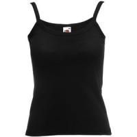 Майка "Lady-fit Strap T", черный_XL, 100% х/б, 220 г/м2