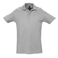Рубашка поло мужская SPRING II, серый меланж, 2XL, 85% хлопок,15% вискоза, 210/м2