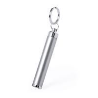 Брелок BIMOX с фонариком, серый, пластик, L=8,5 см, D=1.4 см
