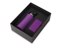 Подарочный набор с бутылкой для воды и повербанком С2, 10000 mAh, фиолетовый , размер 10000 mAh