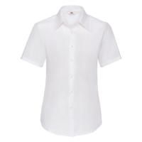 Рубашка "Lady-Fit Short Sleeve Oxford Shirt", белый_XS, 70% х/б, 30% п/э, 130 г/м2
