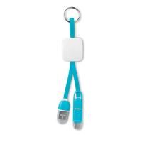 Брелок с usb проводом Key Ring C Голубой