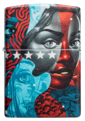 Зажигалка ZIPPO Тристан Итон с матовым покрытием на 540° | Tristan Eaton 540 Matte, латунь/сталь, разноцветная, 38x13x57 мм