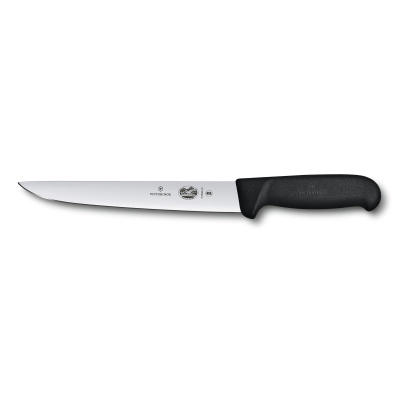 Нож обвалочный / жиловочный VICTORINOX Fibrox с прямым лезвием 20 см, чёрный