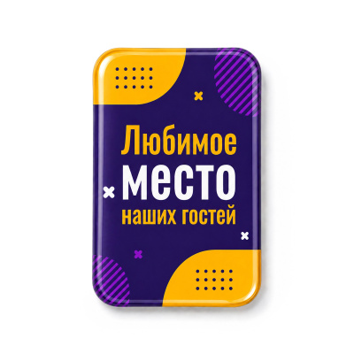 Объемный стикер из смолы на дверь вертикальный M, 9,3х13,7 см , размер M