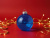 Стеклянный елочный шар Christmas bauble, синий прозрачный, с серебристым колпачком в черной коробке Стеклянный елочный шар Christmas bauble, синий прозрачный, с серебристым колпачком в черной коробке