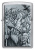 Зажигалка ZIPPO Мифические существа с покрытием матовый хром | Mystical Beings Design Brushed Chrome, латунь/сталь, серебристая, 38x13x57 мм