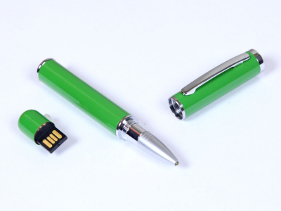 USB-флешка на 32 Гб в виде ручки с мини чипом, зеленый , размер 32ГБ
