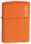 Зажигалка ZIPPO Логотип с оранжевым матовым покрытием | Logo Orange Matte, латунь/сталь, оранжевая с фирменным логотипом, матовая, 38x13x57 мм