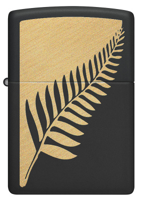Зажигалка ZIPPO Zen Flora Design с покрытием Black Matte, латунь/сталь, черная, матовая, 38x13x57 мм