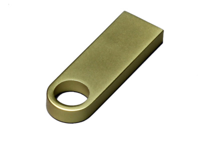 USB 3.0-флешка на 64 Гб с мини чипом и круглым отверстием, золотистый , размер 64ГБ