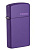 Зажигалка ZIPPO узкая Логотип с фиолетовым матовым покрытием | Slim® Logo Purple Matte, латунь/сталь, фиолетовая, матовая, 29x10x60 мм
