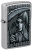 Зажигалка ZIPPO Grim Beauty с покрытием Street Chrome, латунь/сталь, серебристая, матовая, 38x13x57 мм