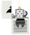 Зажигалка ZIPPO Пламя с градиентом с белым матовым покрытием | Flame Gradient Design White Matte, латунь/сталь, белая, матовая, 38x13x57 мм