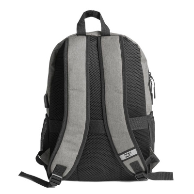 Рюкзак водостойкий "PULL", серый/чёрный, 45 x 28 x 11 см, 100% полиэстер 300D+600D