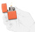 Зажигалка ZIPPO Логотип с оранжевым матовым покрытием | Logo Orange Matte, латунь/сталь, оранжевая с фирменным логотипом, матовая, 38x13x57 мм