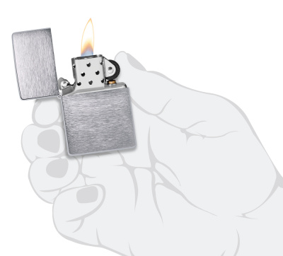 Зажигалка ZIPPO Винтаж серия 1937 года с покрытием матовый хром | Vintage™ Series 1937 Brushed Chrome, серебристая, 38x13x57 мм