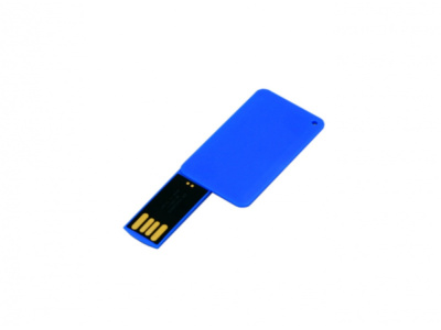 USB-флешка на 32 Гб в виде пластиковой карточки, синий , размер 32ГБ