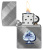 Зажигалка ZIPPO Сверкающая карта Пик с покрытием Диагональное плетение | Gleaming Spade Design Diagonal Weave, латунь/сталь, серебристая, 38x13x57 мм