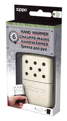 Каталитическая грелка ZIPPO, алюминий с покрытием Pearl, белая, матовая, на 6 ч, 51x15x74 мм