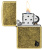 Зажигалка ZIPPO Armor® Пламя c покрытием античная латунь | Flame Antique Brass, латунь/сталь, золотистая, 38x13x57 мм