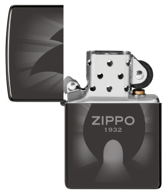 Зажигалка ZIPPO Radiant с покрытием High Polish Black, латунь/сталь, черная, глянцевая, 38x13x57 мм