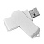 USB flash-карта SWING (8Гб), белый, 6,0х1,8х1,1 см, пластик