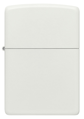 Зажигалка ZIPPO классическая с белым матовым покрытием | Classic White Matte, латунь/сталь, белая, матовая, 38x13x57 мм